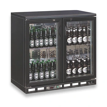 Glass-door back bar refrigerator