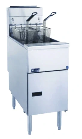 Floor-standing commercial fryer with two baskets, supplied by the owner