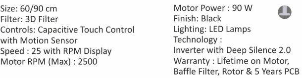 Original catalogue specifications for Elica I SMART GALAXY EDS LTW NERO. Use the full-size link to enlarge, or contact the household team for an accessible specification sheet.
