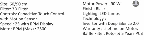 Original catalogue specifications for Elica I SMART SPOT H4 EDS LTW NERO. Use the full-size link to enlarge, or contact the household team for an accessible specification sheet.