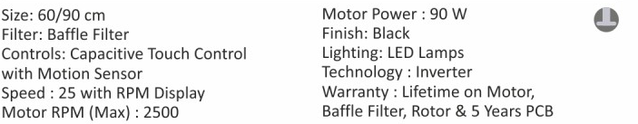 Original catalogue specifications for Elica I SMART GALAXY BF LTW NERO. Use the full-size link to enlarge, or contact the household team for an accessible specification sheet.