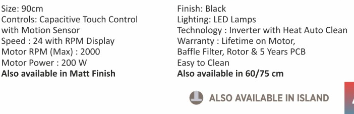 Original catalogue specifications for Elica I SMART EFL HAC 90 LTW. Use the full-size link to enlarge, or contact the household team for an accessible specification sheet.