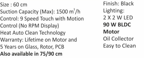 Original catalogue specifications for Elica WDFL 600 BLDC HAC LTW MS NERO. Use the full-size link to enlarge, or contact the household team for an accessible specification sheet.