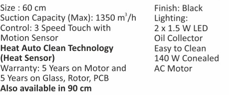 Original catalogue specifications for Elica AUTO SENSE FL 600 spt HAC MS NERO. Use the full-size link to enlarge, or contact the household team for an accessible specification sheet.