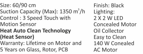 Original catalogue specifications for Elica AUTO SENSE WDFL 606/906 HAC LTW MS NERO. Use the full-size link to enlarge, or contact the household team for an accessible specification sheet.