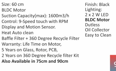 Original catalogue specifications for Elica PRO PLUS BF BLDC HAC LTW 60 MS NERO PLUG N PLAY. Use the full-size link to enlarge, or contact the household team for an accessible specification sheet.