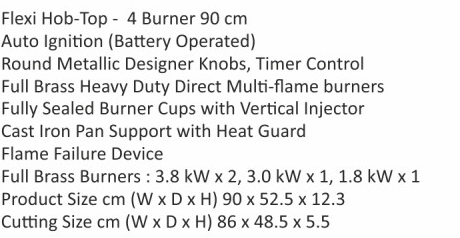 Original catalogue specifications for Elica FLEXI DFS TC FB 4B 90 DX R FFD. Use the full-size link to enlarge, or contact the household team for an accessible specification sheet.