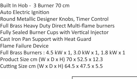Original catalogue specifications for Elica DFS TC FB MFC 3B 70 FFD. Use the full-size link to enlarge, or contact the household team for an accessible specification sheet.