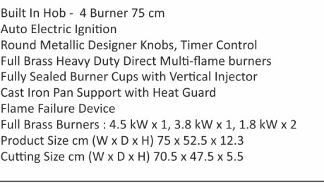 Original catalogue specifications for Elica DFS TC FB MFC 4B 75 R FFD. Use the full-size link to enlarge, or contact the household team for an accessible specification sheet.