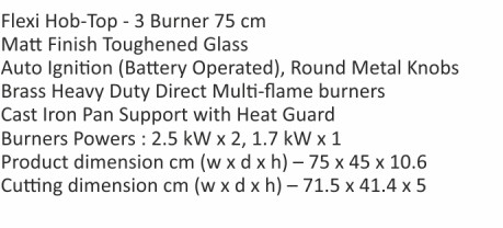 Original catalogue specifications for Elica MATT CROWN FLEXI 375 LOTUS IND HD BRASS. Use the full-size link to enlarge, or contact the household team for an accessible specification sheet.