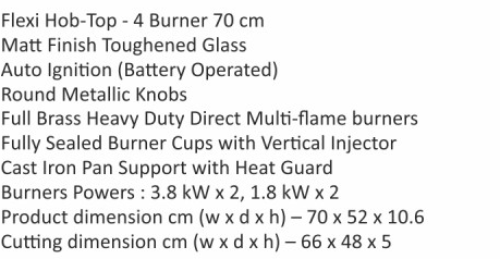 Original catalogue specifications for Elica MATT FLEXI DFS HE FB 4B 70 DX. Use the full-size link to enlarge, or contact the household team for an accessible specification sheet.