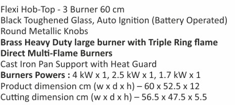 Original catalogue specifications for Elica FLEXI HEXA 360 LOTUS IND HD BRASS. Use the full-size link to enlarge, or contact the household team for an accessible specification sheet.