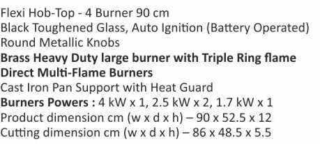 Original catalogue specifications for Elica FLEXI HEXA 491 LOTUS IND HD BRASS. Use the full-size link to enlarge, or contact the household team for an accessible specification sheet.