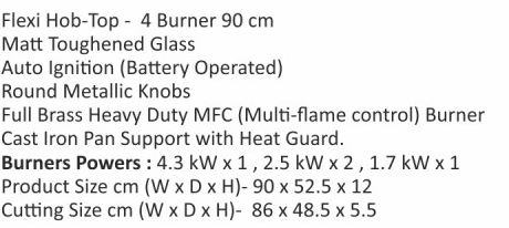 Original catalogue specifications for Elica MATT FLEXI HEXA FB MFC 491 LOTUS HD BRASS. Use the full-size link to enlarge, or contact the household team for an accessible specification sheet.