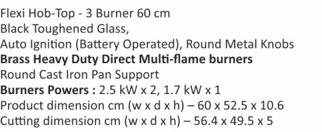 Original catalogue specifications for Elica RG FLEXI 360 LOTUS IND HD BRASS. Use the full-size link to enlarge, or contact the household team for an accessible specification sheet.