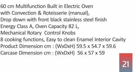 Original catalogue specifications for Elica EPBI INOX NERO 962 MMF. Use the full-size link to enlarge, or contact the household team for an accessible specification sheet.