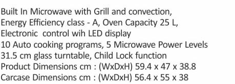 Original catalogue specifications for Elica EPBI MW 250. Use the full-size link to enlarge, or contact the household team for an accessible specification sheet.