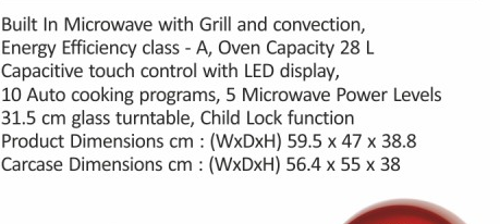 Original catalogue specifications for Elica EPBI MWO 280 TOUCH BK/WHITE. Use the full-size link to enlarge, or contact the household team for an accessible specification sheet.