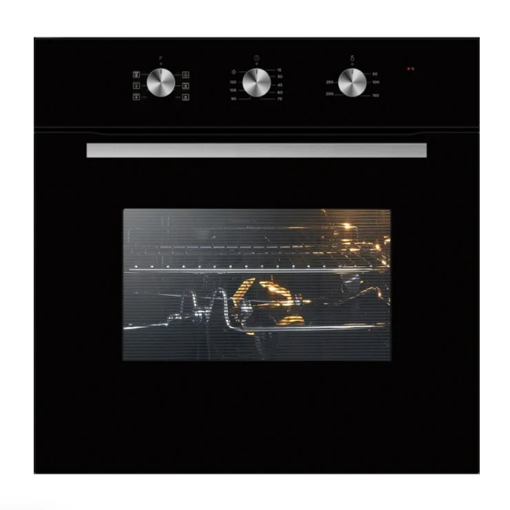 Black built-in oven supplied by the owner